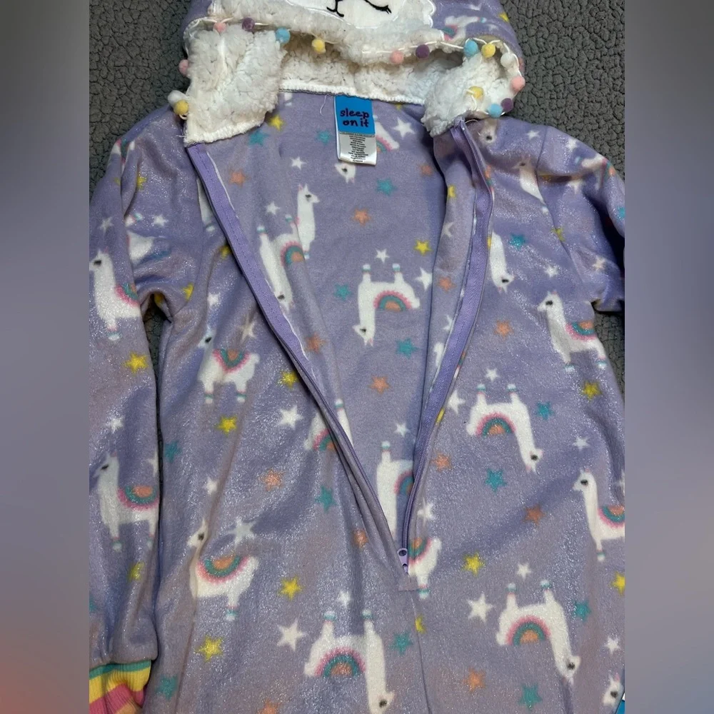 Sleep On It‎ Girls Plush Unicorn Sleeper Size Large Purple New